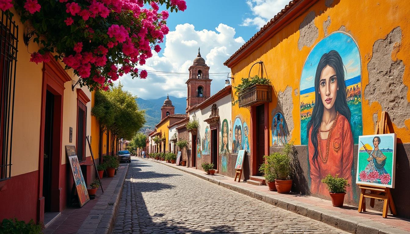 descubre el arte al aire libre en san miguel de allende, donde las calles se transforman en un vibrante lienzo vivo que celebra la cultura y creatividad local.