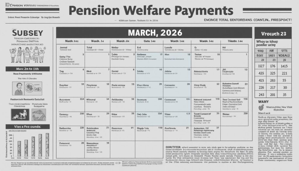 consulta el calendario de pagos de la pensión bienestar para marzo 2026, con fechas de cobro del 02 al 13, beneficiarios y detalles del monto depositado.