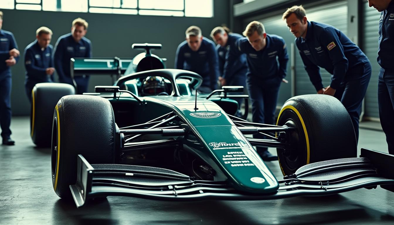 descubre el nuevo monoplaza de aston martin en la f1, una máquina impresionante que enfrenta varios desafíos en la temporada. ¡sigue las novedades y el rendimiento del equipo!