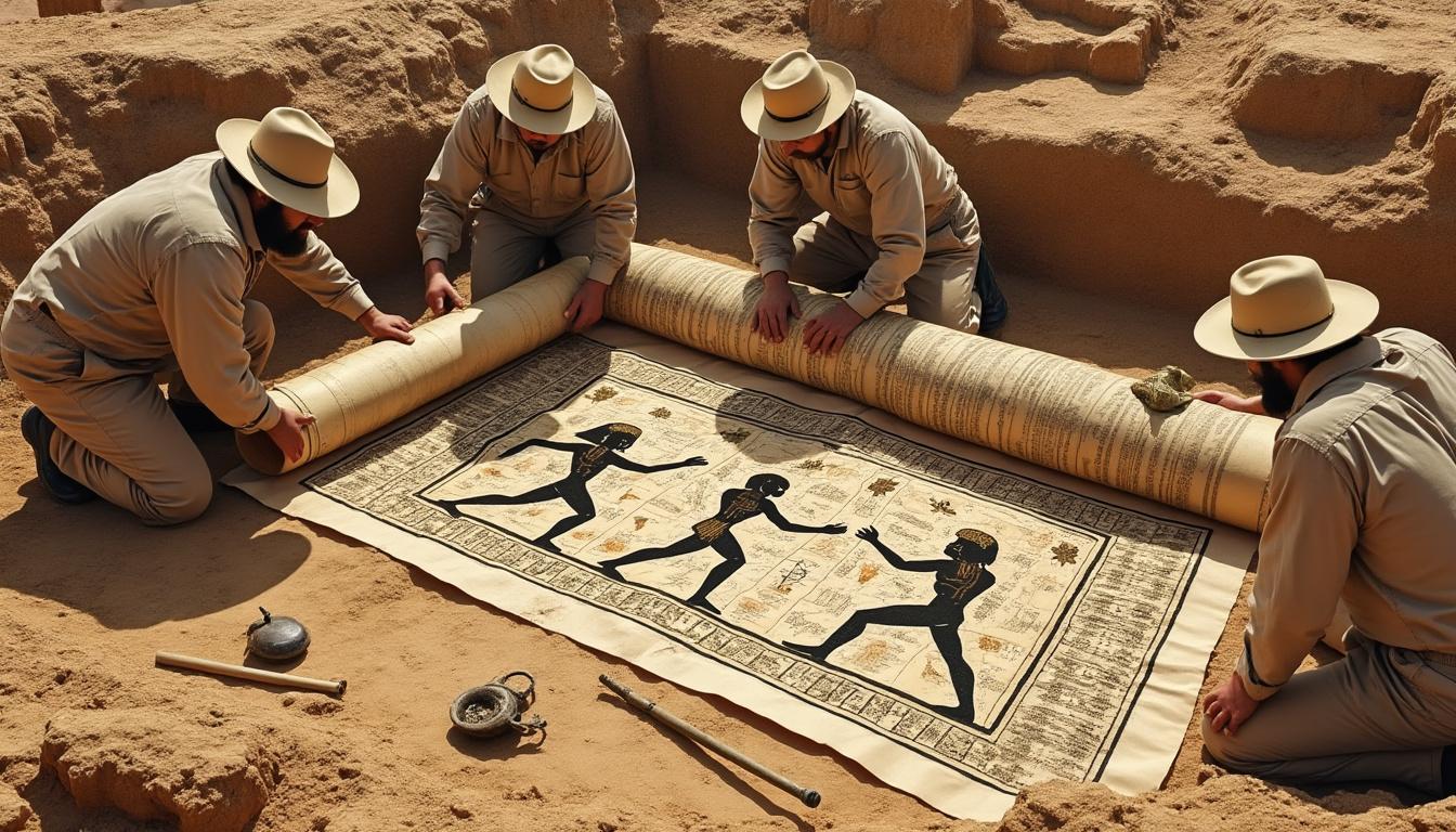 descubre el increíble hallazgo arqueológico de un papiro egipcio que revive la leyenda de luchadores gigantes, revelando secretos antiguos y fascinantes.
