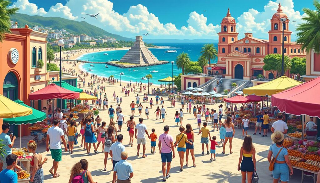 el turismo en méxico crece un 6%, fortaleciendo la economía y aumentando el flujo de pasajeros, según sectur.