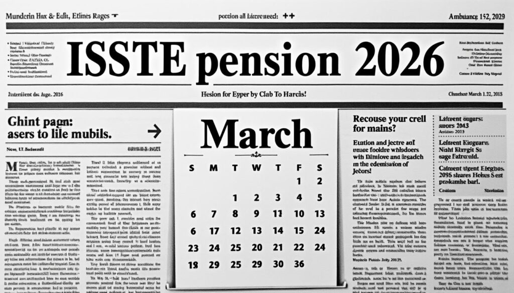descubre las fechas de depósito de la pensión issste para marzo de 2026 y consulta el calendario completo de pagos actualizado para planificar tus finanzas.