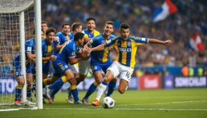 rodrigo aguirre destaca con un doblete que garantiza la clasificación de tigres en la concacaf champions cup, llevando al equipo a la siguiente fase del torneo.