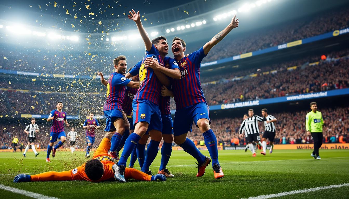 barcelona domina a newcastle con una victoria histórica y una goleada memorable en un partido lleno de emociones.
