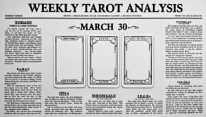 descubre tu futuro con el horóscopo semanal de tarot para el 30 de marzo. lectura personalizada según tu signo zodiacal para guiar tu semana.