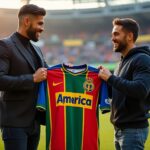 estrella del américa sorprende a bruno fernandes con camiseta de las águilas, y descubre cómo reaccionó la figura portuguesa ante este gesto inesperado.