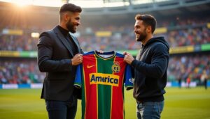 estrella del américa sorprende a bruno fernandes con camiseta de las águilas, y descubre cómo reaccionó la figura portuguesa ante este gesto inesperado.