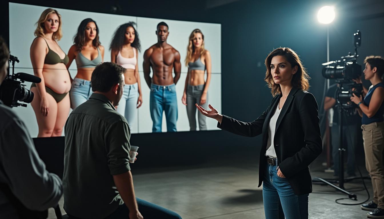 hathaway exige que en la película no se retraten modelos extremadamente delgadas, promoviendo una imagen más saludable y realista.