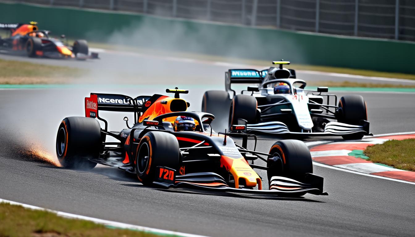 piastri y mclaren desafían el dominio de mercedes en una carrera intensa, mientras checo enfrenta un desastre inesperado que complica su posición.