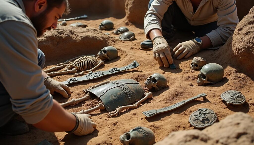 un misterio de bronce de 2.500 años: descubren tumbas infantiles con cinturones metálicos de guerreros adultos, revelando secretos arqueológicos fascinantes.