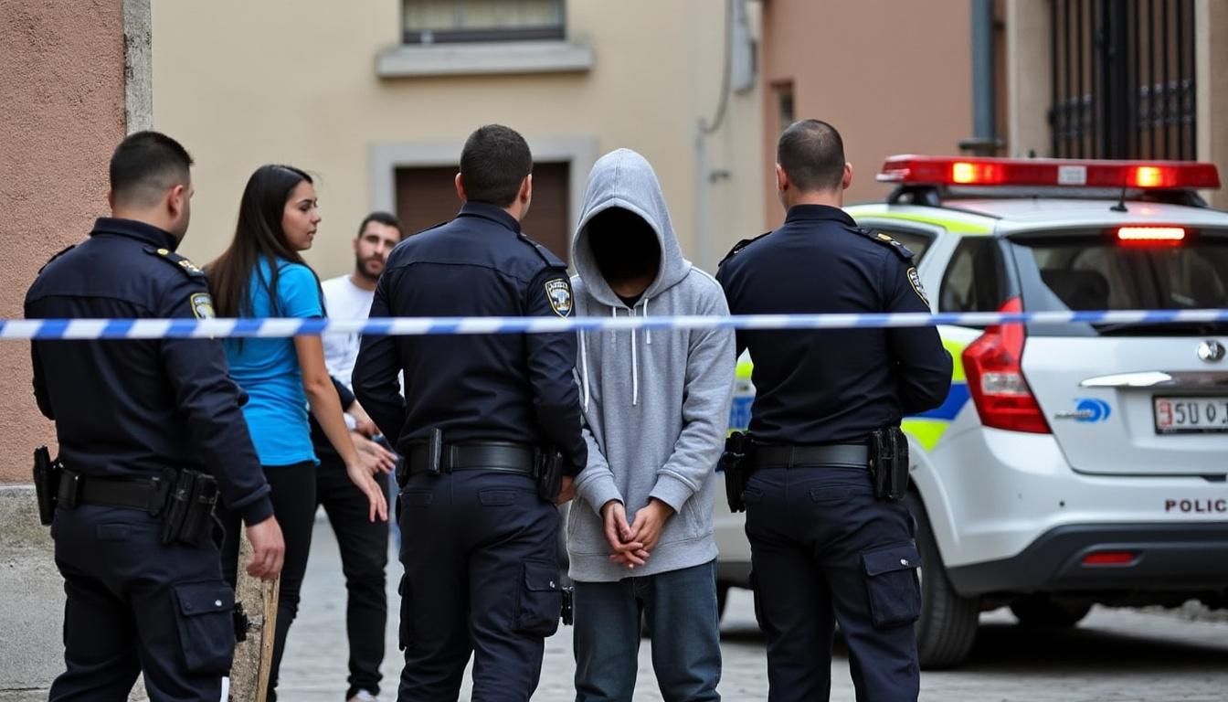 un sospechoso ha sido detenido tras la trágica caída mortal de una mujer desde un tercer piso en pamplona. las autoridades investigan las circunstancias del incidente.