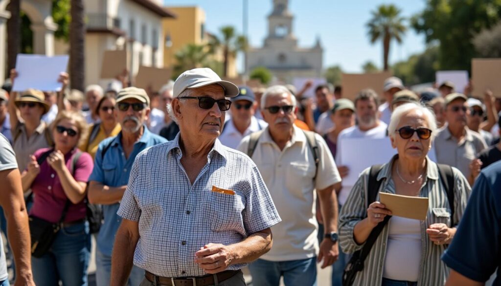 jubilados de la cfe en hermosillo protestan contra los recortes y límites impuestos en sus pensiones, exigiendo justicia y mejores condiciones económicas.