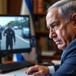 netanyahu expresa su conmoción y tristeza tras ver un impactante video donde un soldado destruye una estatua de jesucristo con un mazo.