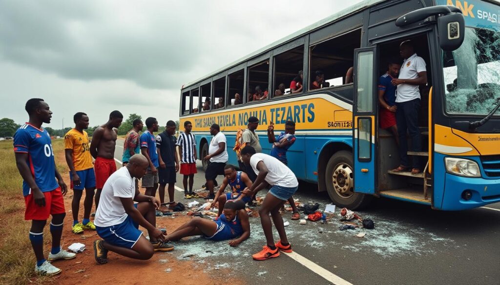 impactante noticia en la liga de ghana: un futbolista pierde la vida durante un violento asalto al autobús de su equipo, causando conmoción y tristeza en el mundo deportivo.
