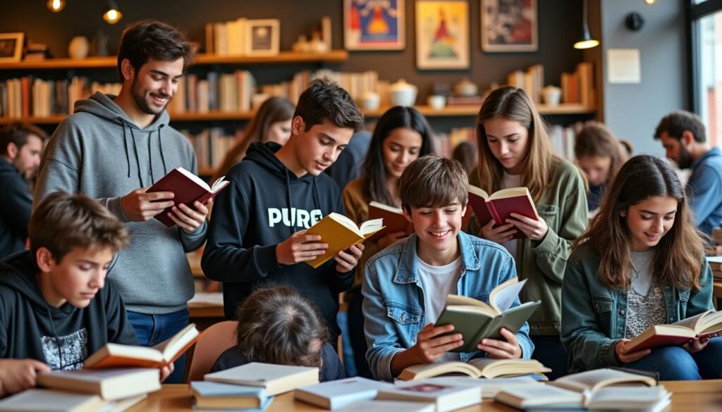 la generación z en españa, jóvenes de 14 a 24 años, desafían estereotipos al liderar el crecimiento de la lectura y darle nueva vida al mercado editorial, promoviendo una cultura literaria renovada.