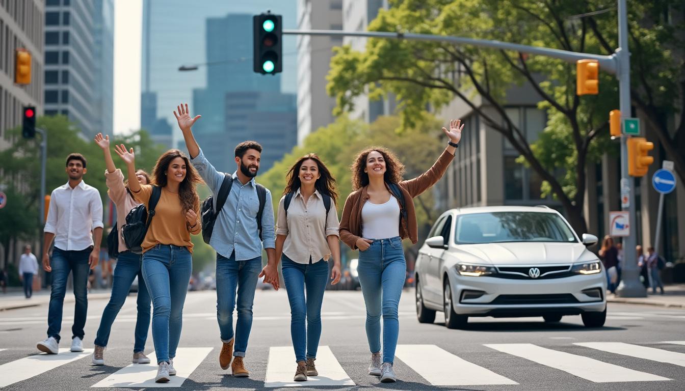 descubre cómo expresar agradecimiento a un coche al cruzar la calle refleja una mayor empatía y una actitud optimista, según psicólogos.