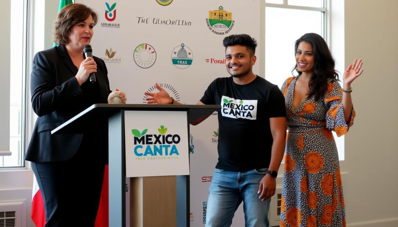sheinbaum presenta la segunda edición de 'méxico canta' con las participaciones especiales de junior h y majo aguilar, un evento que celebrará la música y la cultura mexicana.