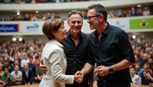 sheinbaum se une a u2 en la asamblea general de la copa mundial de niños en situación de calle para apoyar a la infancia vulnerable y promover acciones de inclusión social.