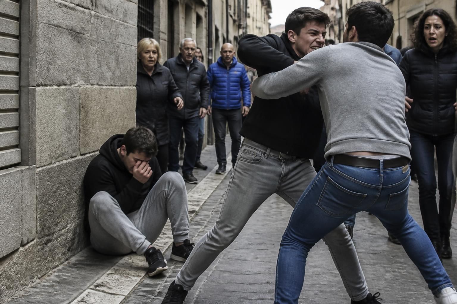 caos en tudela: una agresión con gas pimienta desata una persecución y pelea, dejando a una persona herida. conoce los detalles de este incidente violento.