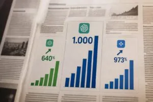 chatgpt alcanza 1.000 millones de usuarios, superando a sus rivales que muestran crecimientos impresionantes del 640% y 973% en el mercado de inteligencia artificial.