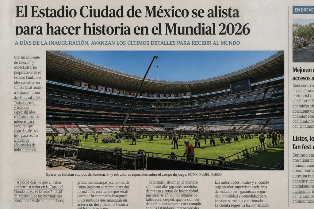 descubre los preparativos del estadio ciudad de méxico para la inauguración del mundial 2026, con todos los detalles y la emoción a solo días del gran evento futbolístico.