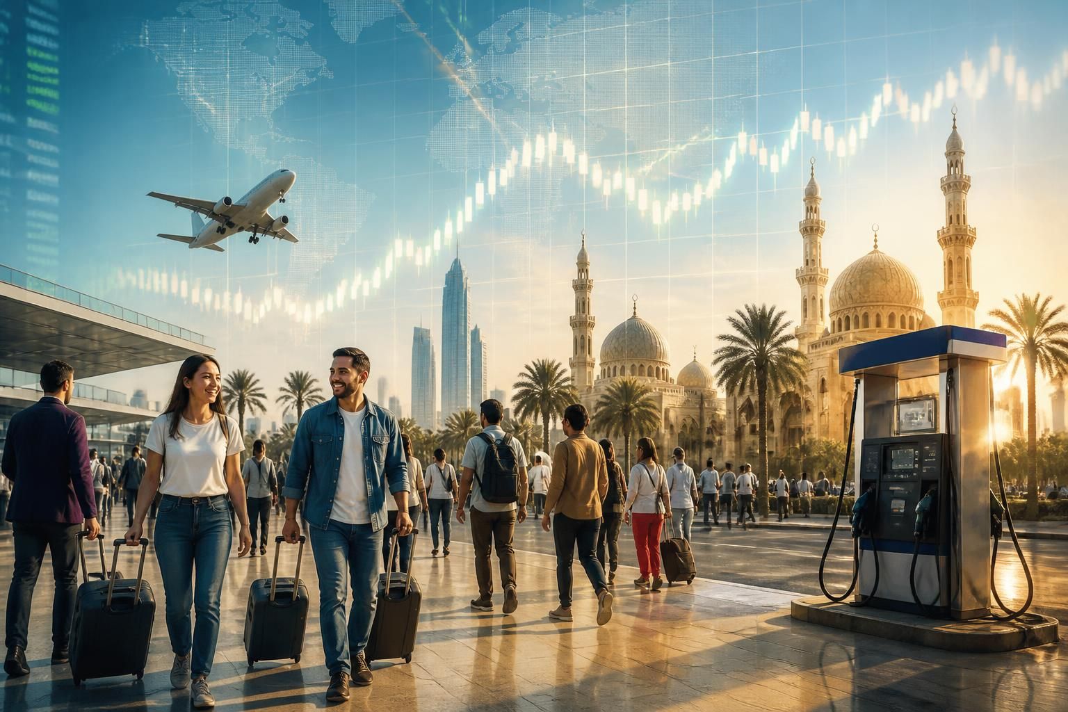 descubre cómo el crecimiento del turismo impulsa los mercados bursátiles gracias a los avances en la paz en oriente medio y la caída de los precios del petróleo.
