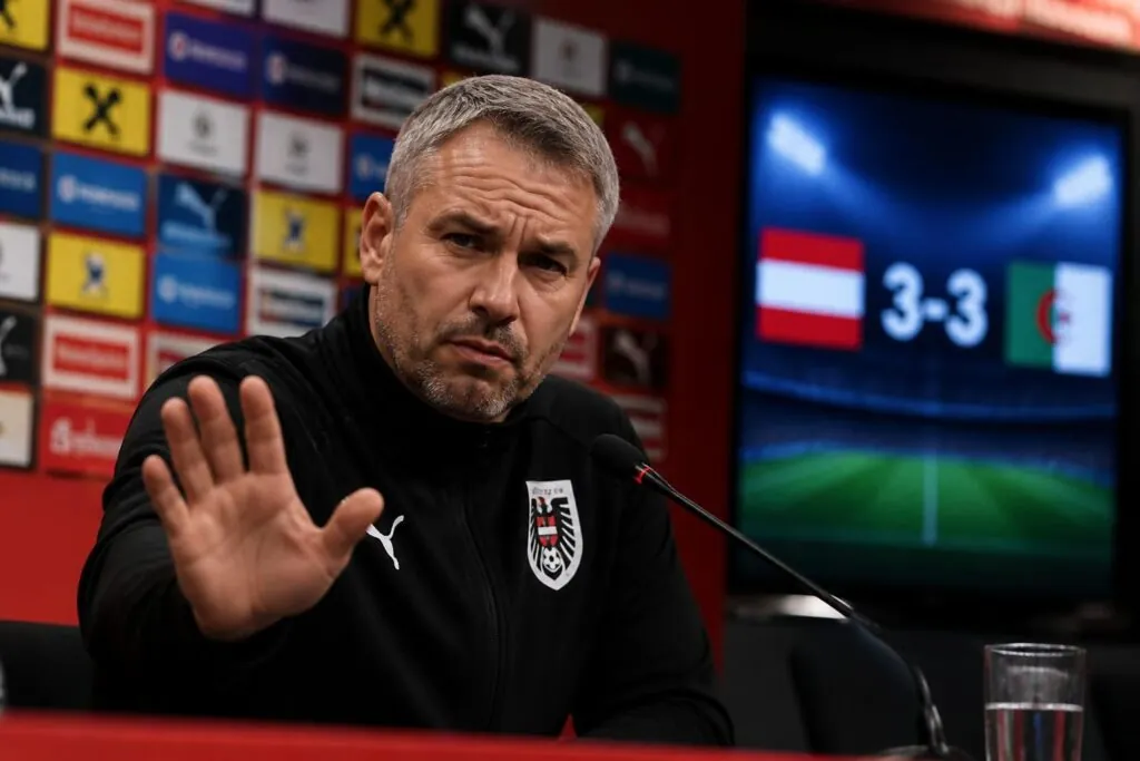 el entrenador de austria niega rotundamente cualquier 'acuerdo secreto' con argelia tras el emocionante empate 3-3 en el partido reciente.