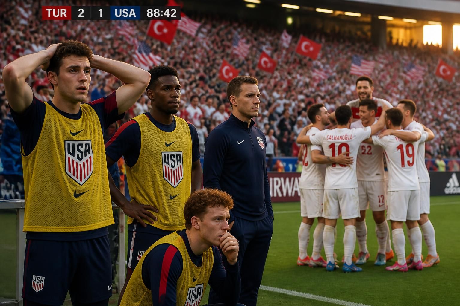 estados unidos enfrentó dificultades con sus suplentes mientras turquía encontró a tiempo el camino hacia la victoria en el mundial 2026, en un emocionante partido lleno de sorpresas.