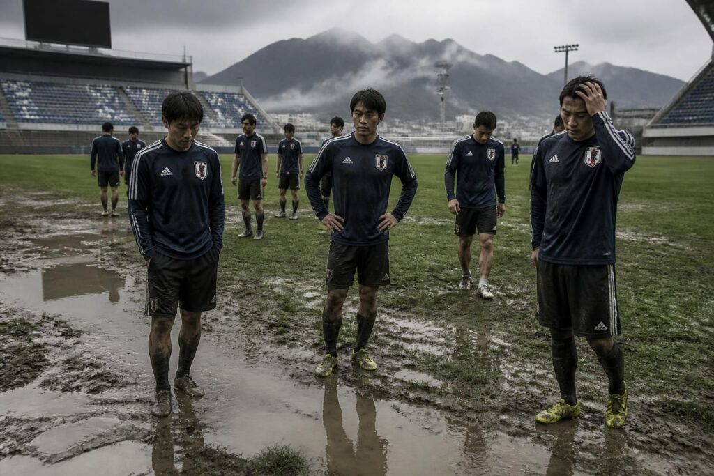jugadores japoneses expresan su preocupación por las malas condiciones del campo en monterrey, afectando su rendimiento y seguridad durante el partido.