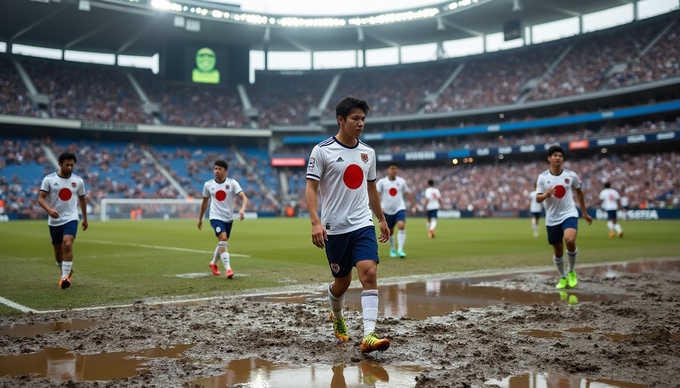 jugadores japoneses expresan su preocupación por las malas condiciones del campo en monterrey, lo que genera temor antes del partido decisivo.
