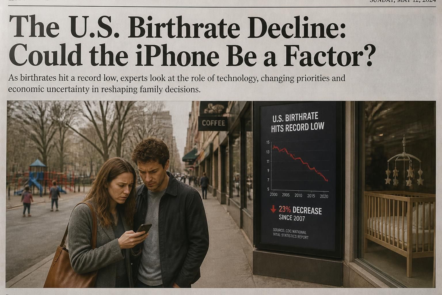 explora cómo la disminución de la tasa de natalidad en estados unidos podría estar relacionada con el impacto del iphone en la sociedad y los hábitos de las nuevas generaciones.