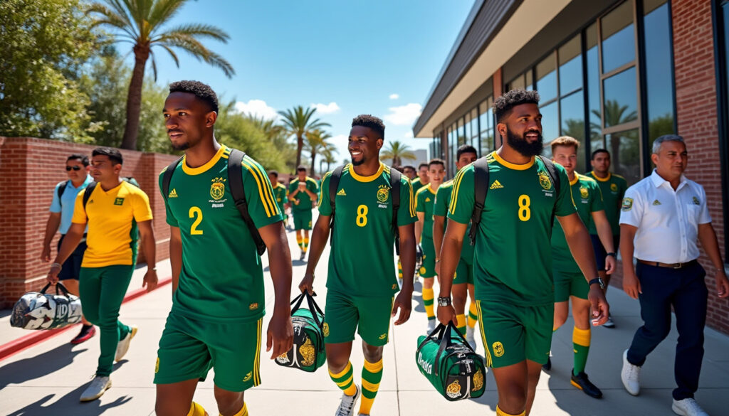 la selección de sudáfrica se traslada a pachuca para instalar su base de entrenamiento de cara al mundial, preparándose para la competición con toda la energía.