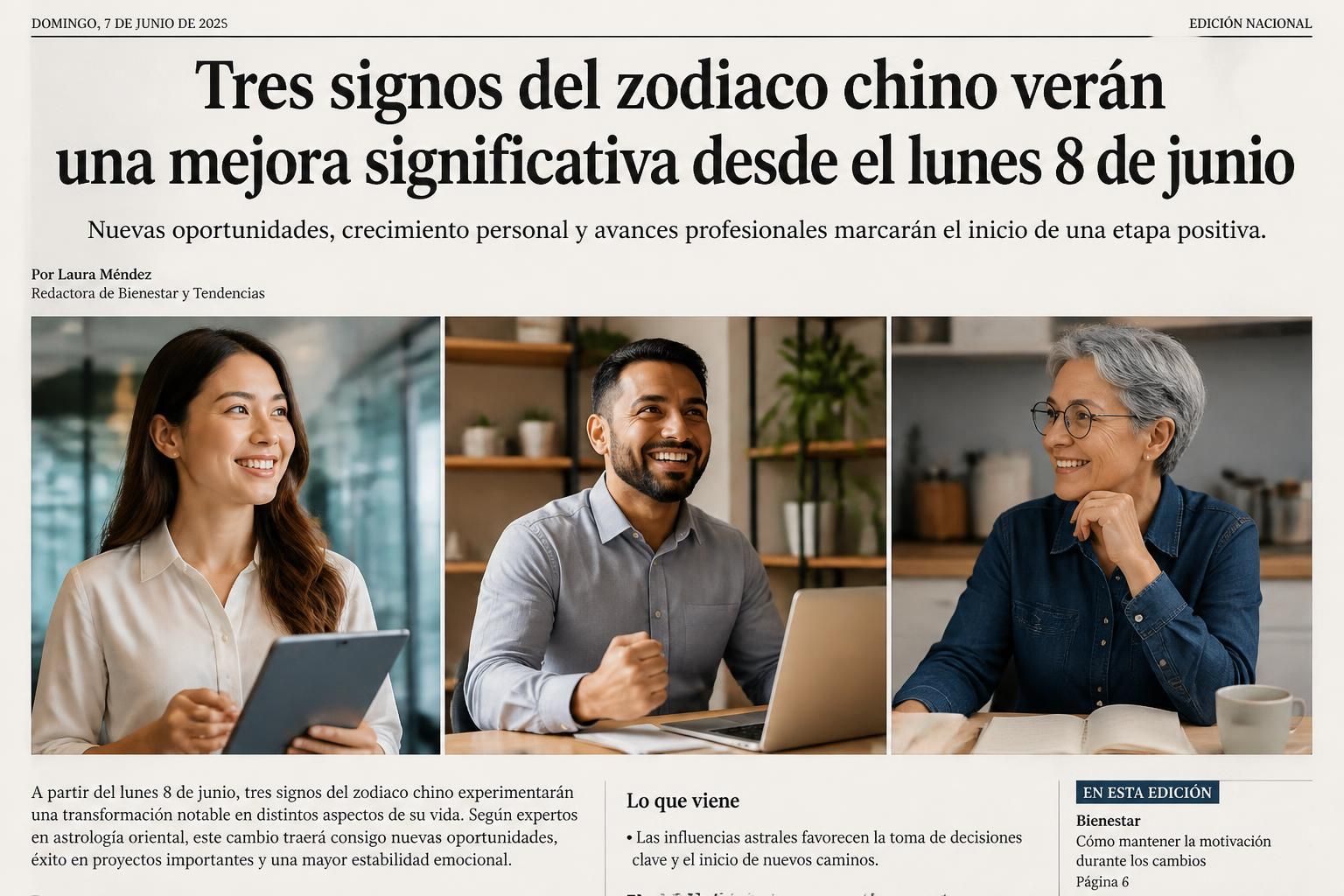 descubre cómo la vida mejora notablemente para 3 signos del zodiaco chino a partir del lunes 8 de junio. no te pierdas las predicciones y cambios positivos que llegarán.