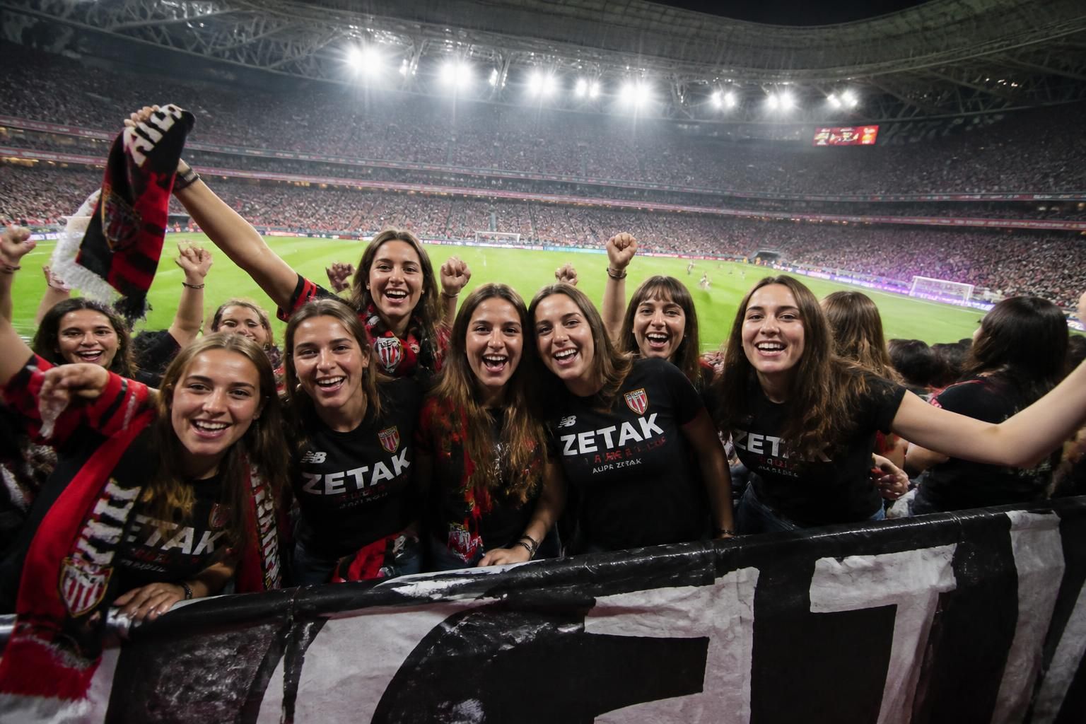 descubre cómo las primeras seguidoras del grupo zetak llenan san mamés con su pasión y energía, expresando su deseo de estar en primera fila durante cada concierto.