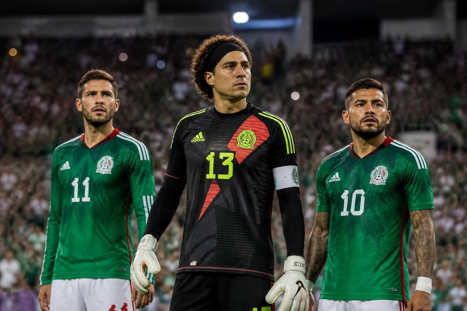 memo ochoa mantiene su posición como titular en el partido méxico vs chequia, acompañando a santi giménez y alexis vega en la alineación inicial.