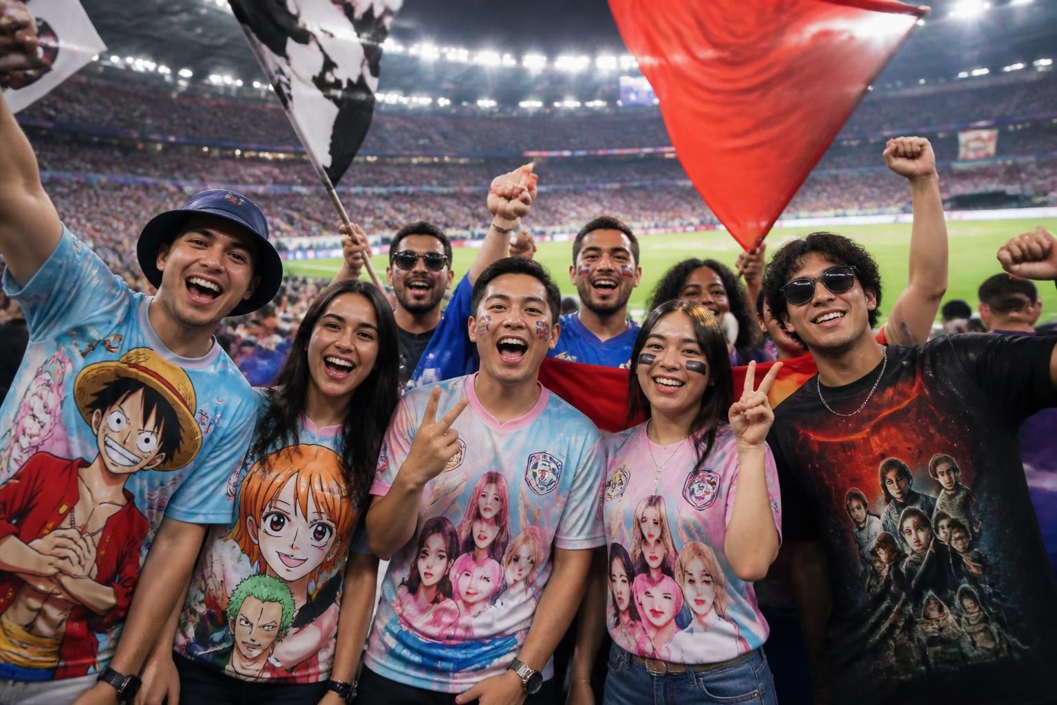 netflix se une a la fiebre del mundial con camisetas exclusivas inspiradas en one piece, las guerreras kpop y stranger things, combinando pasión por el fútbol y cultura pop en edición limitada.