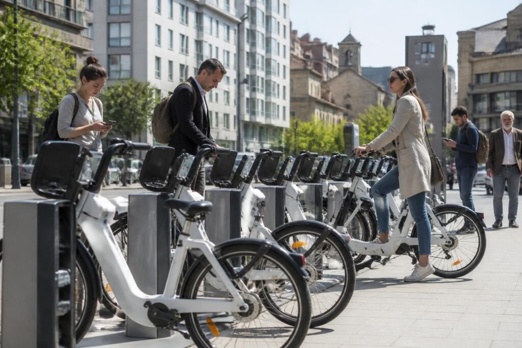 seis empresas compiten en pamplona para implementar un innovador sistema de alquiler de bicicletas eléctricas, fomentando la movilidad sostenible en la ciudad.