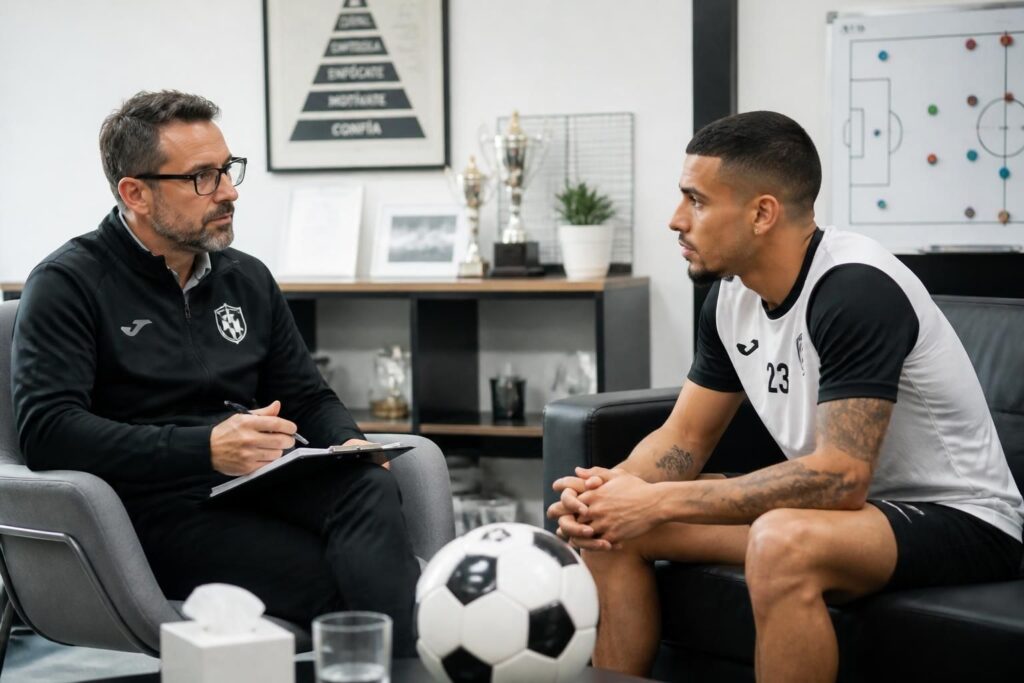 psicólogos especializados apoyan a futbolistas para fortalecer su salud emocional y optimizar su rendimiento en el campo.