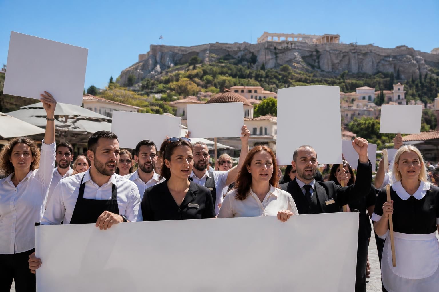 el turismo en grecia enfrenta paros durante la temporada alta mientras los trabajadores exigen salarios justos y mejores condiciones laborales para garantizar un servicio de calidad.