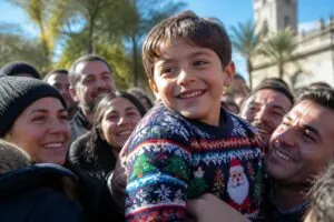 ¡final feliz para santi, el niño del suéter navideño que conquistó corazones en méxico! descubre cómo fue encontrado y la emotiva historia detrás de su suéter icónico.