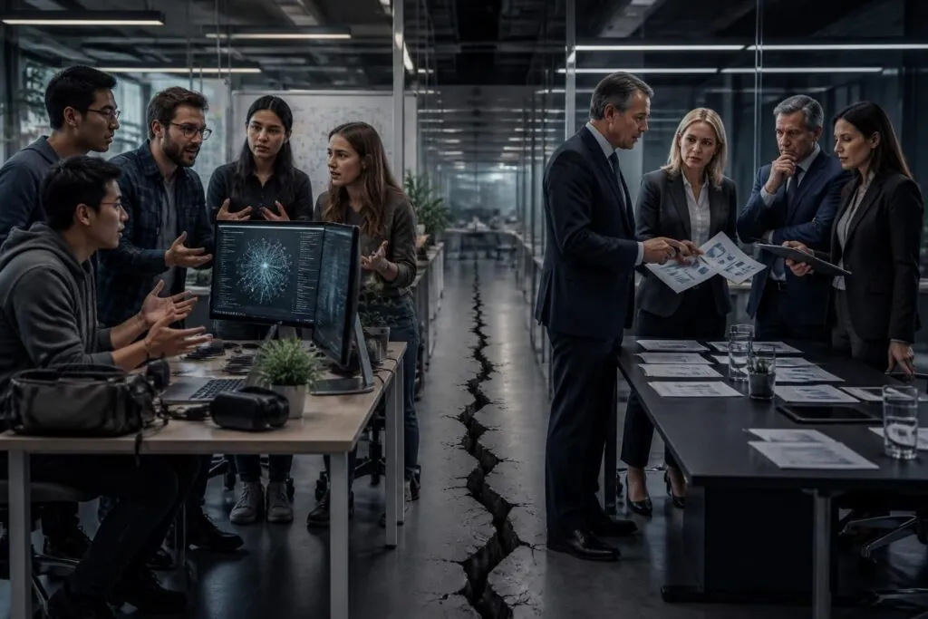 descubre cómo las disputas sobre políticas están ampliando la brecha entre empleados de inteligencia artificial y ejecutivos, afectando la colaboración y el futuro del sector.