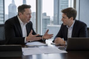 conflicto en x: elon musk y sam altman debaten tras la demanda de apple contra openai, explorando las tensiones en el mundo tecnológico.