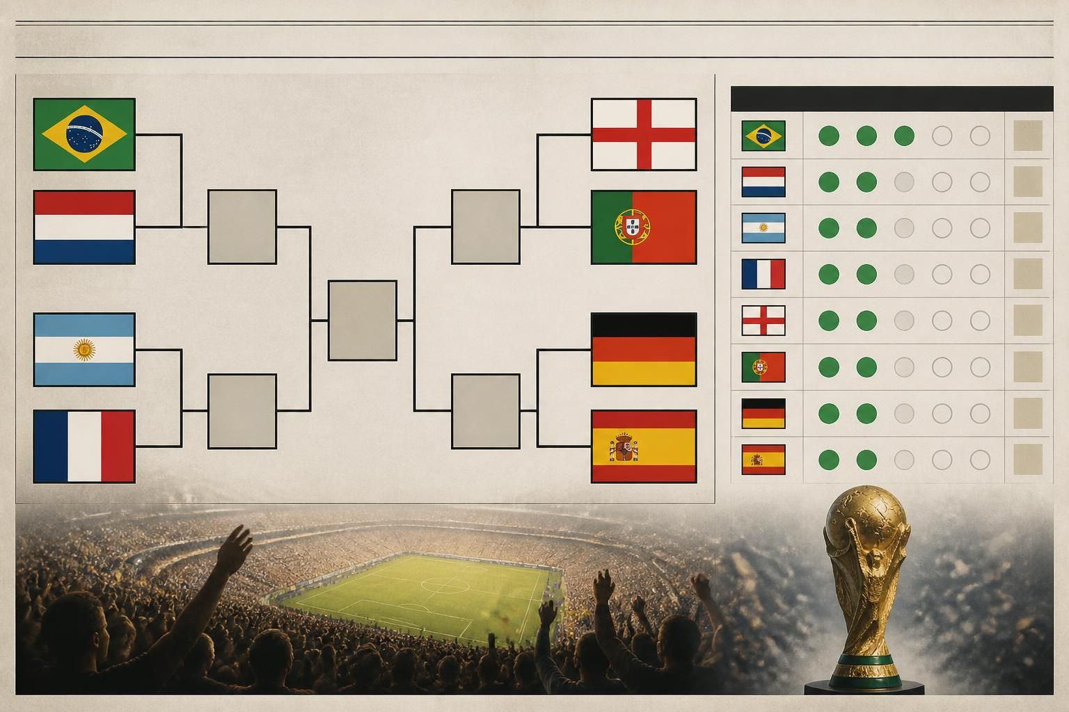 descubre los equipos clasificados para los cuartos de final del mundial 2026, consulta la tabla de posiciones actualizada y conoce los enfrentamientos clave que definirán el camino hacia la gloria.