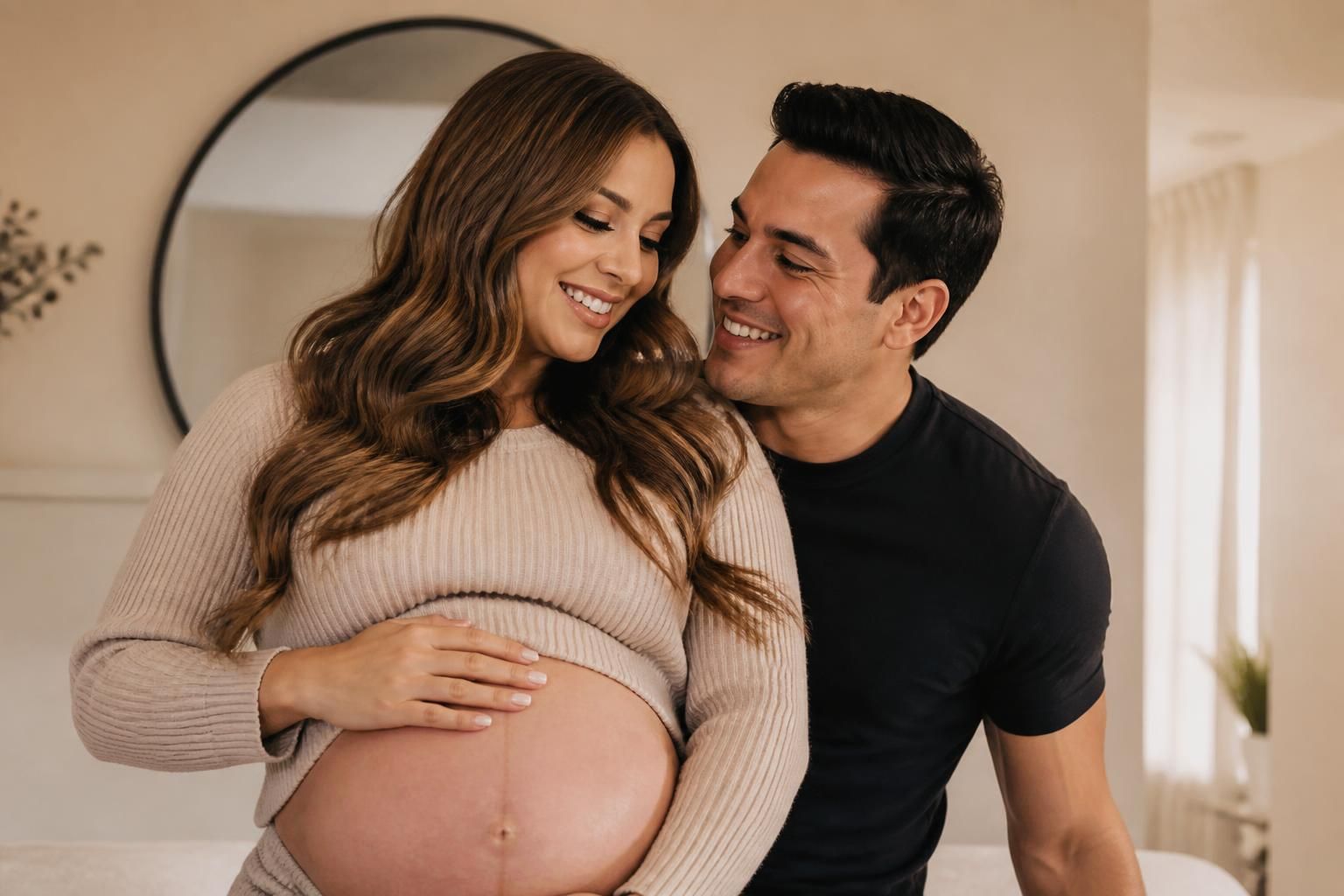 cynthia rodríguez muestra con orgullo su pancita de embarazo tras anunciar que ella y carlos rivera esperan una niña, compartiendo su felicidad y esperanza.