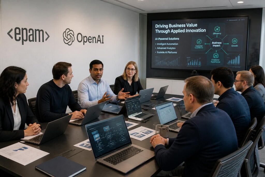 epam y openai colaboran para potenciar el valor empresarial a través de soluciones aplicadas innovadoras que transforman negocios y fomentan la innovación tecnológica.