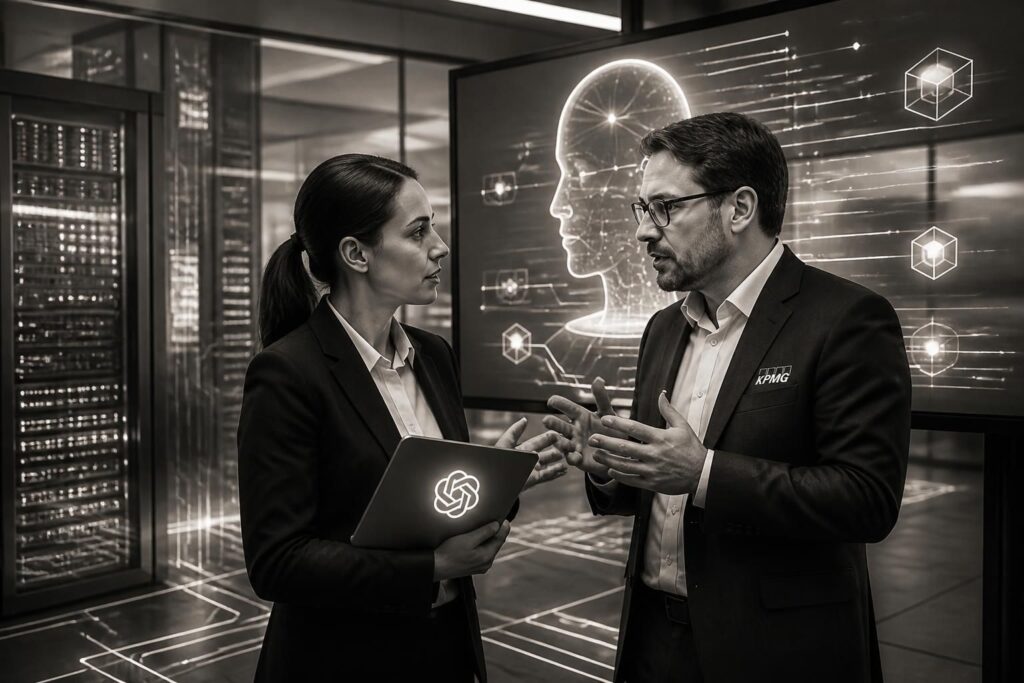 exclusiva: kpmg y openai se unen para impulsar un futuro innovador del software 'sin cabeza' y explorar su impacto revolucionario en la industria tecnológica.
