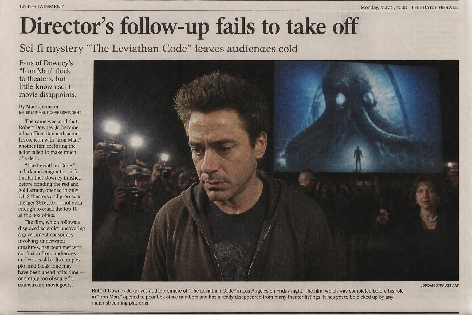 descubre cómo 'iron man arruinó el estreno' es una película de ciencia ficción infravalorada que casi destruye la carrera de un actor y que hoy se mantiene como un misterio en las plataformas de streaming.