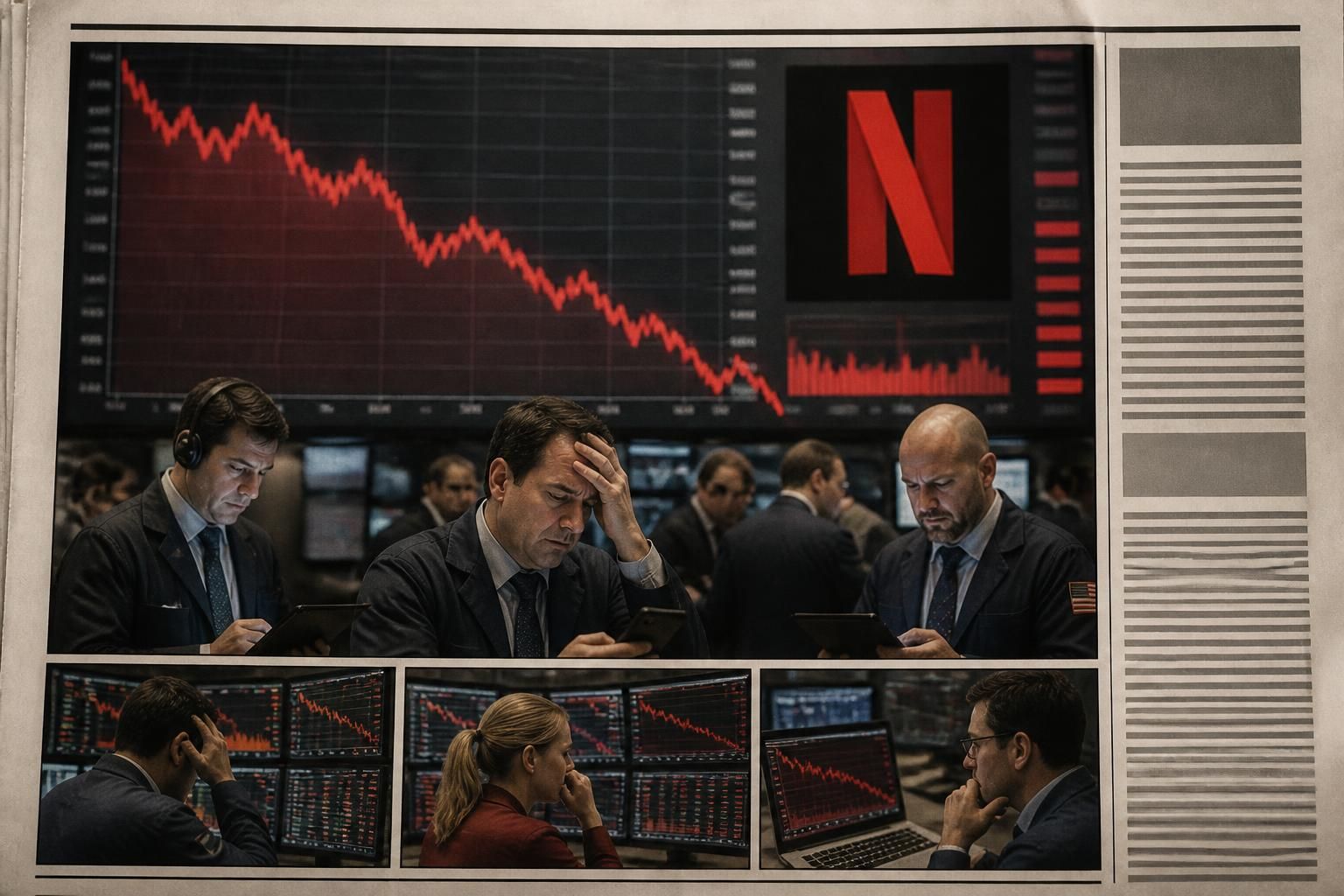 las acciones de netflix caen después de una previsión débil para el tercer trimestre, sorprendiendo negativamente a los inversores y afectando al mercado.