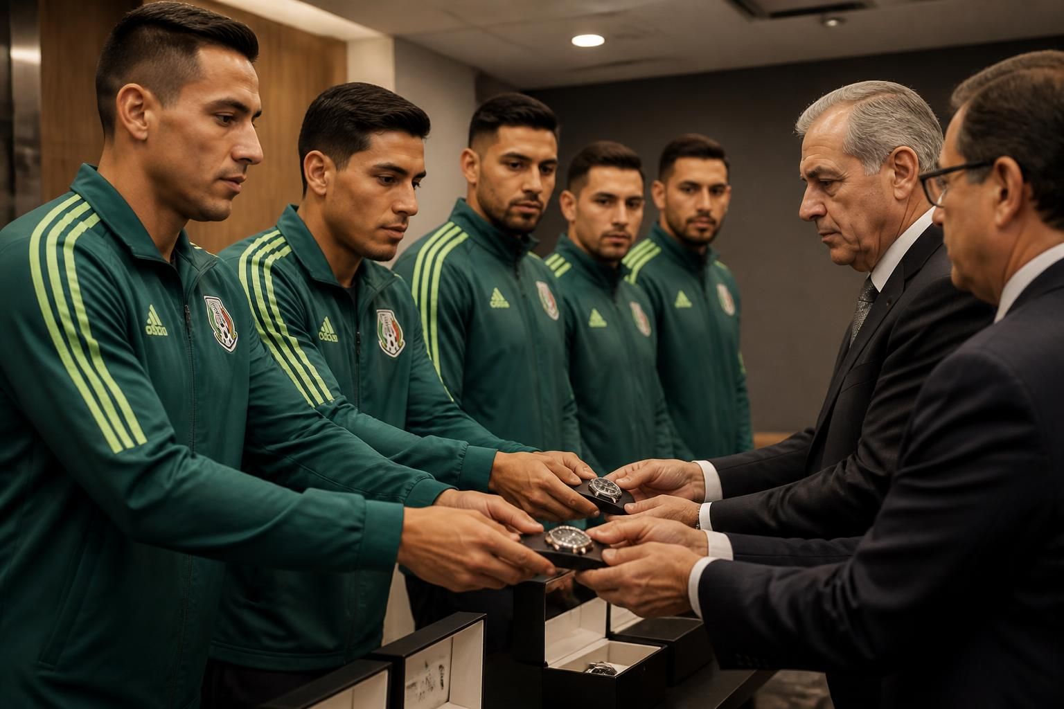 los futbolistas de la selección mexicana regresan los relojes que les fueron obsequiados por stevewilldoit, generando gran expectativa entre sus seguidores.