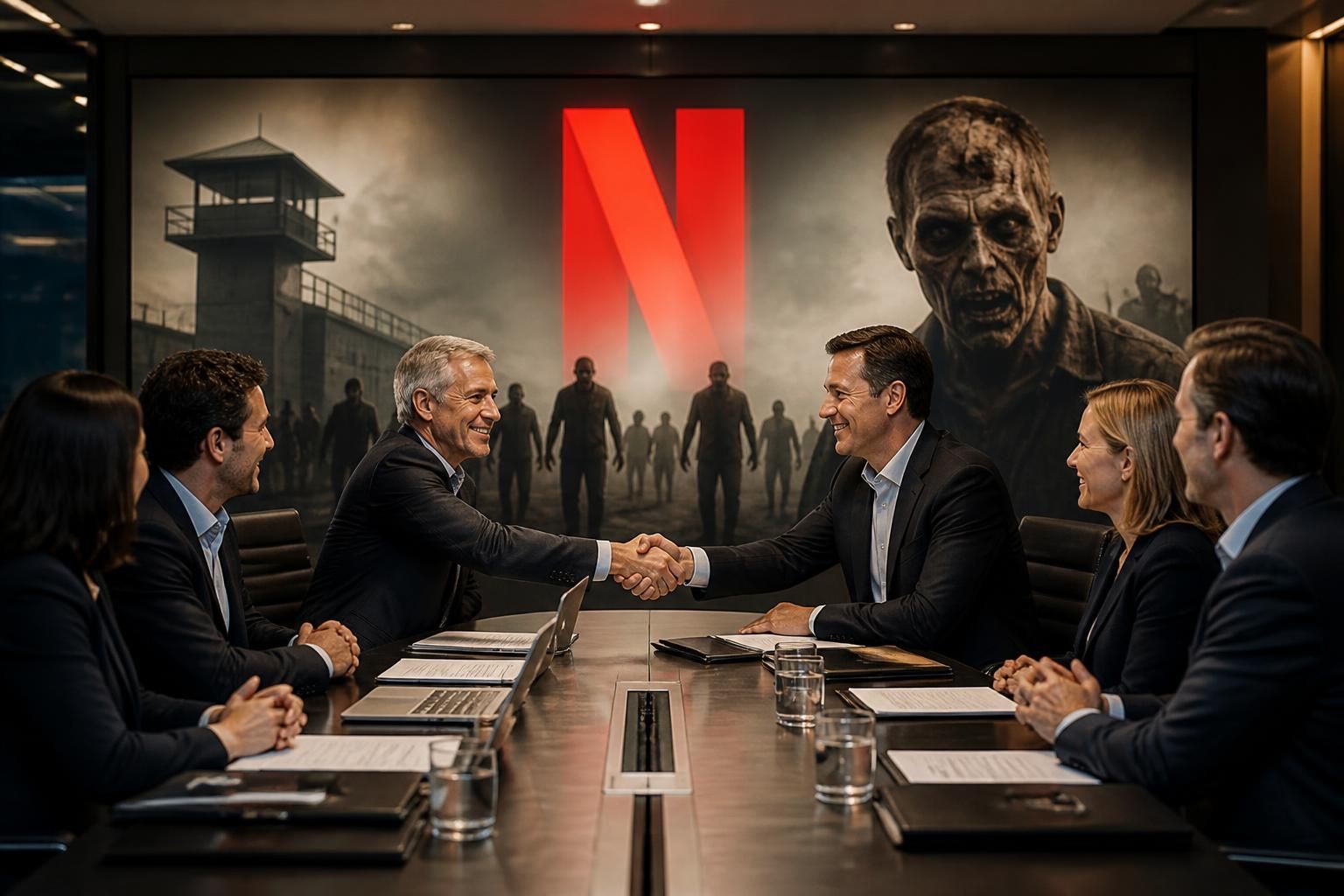 netflix adquiere los derechos de 'the walking dead' por 500 millones de dólares en un acuerdo histórico con amc, revolucionando el acceso a la serie icónica para los fans.